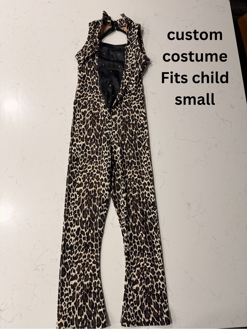Leopard Print Kids Costume Jumpsuit - Brown/Black